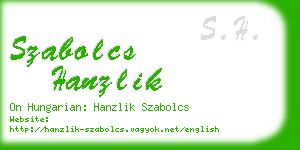 szabolcs hanzlik business card